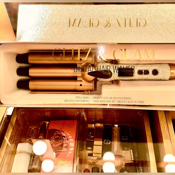 💎 New  NIB Glitz & Glam Digital Hair Waver deep wave iron - Picture 6 of 7